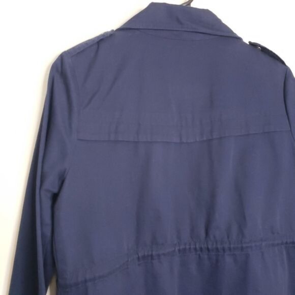 Gap Navy Blue Convertible Sleeve Cotton Utility Field Jacket Women's Size Small - Picture 6 of 13
